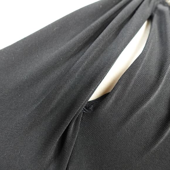 Vintage Cache One Shoulder Black Jersey Grecian Crystal Formal Dress Gown New 6 - Picture 12 of 16